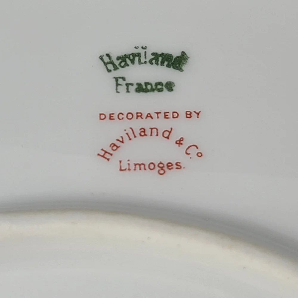Haviland & Co. Limoges Vintage Floral Trim Very Large Serving Platter